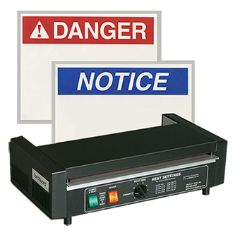 laminating machine with easy-to-use controls on the front